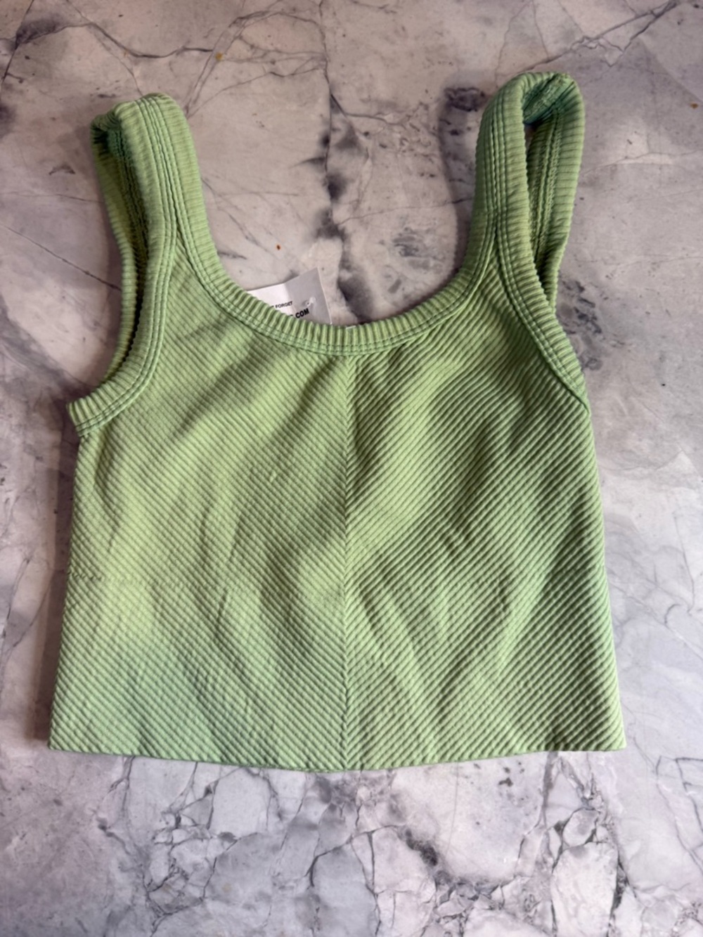 Tilly's Light Green Ribbed Crop Tank Top Sz XS  NWT